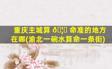 重庆主城算 🦄 命准的地方在哪(渝北一碗水算命一条街)